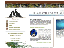 Tablet Screenshot of klamathforestalliance.org